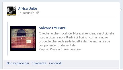 Africa United: status su Fb contro la chiusura dei Murazzi a Torino 