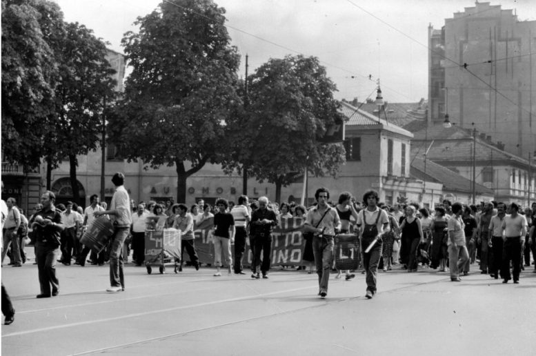 Manifestazione a Torino negli anni '70