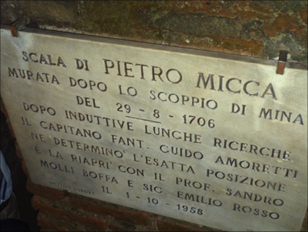 Targa di Pietro Micca a Torino