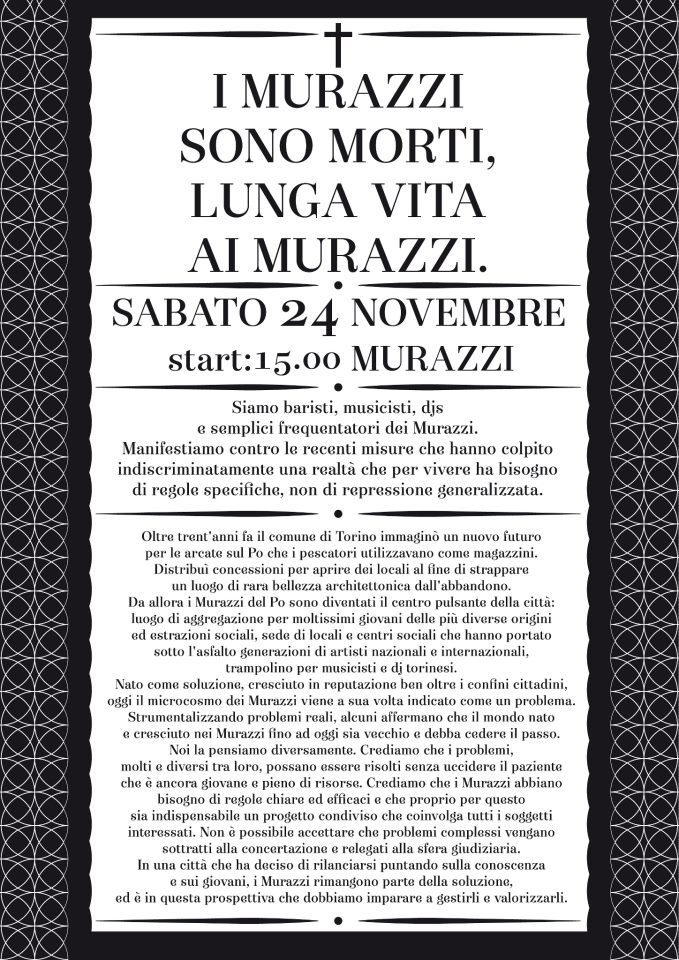Torino Murazzi funerali 24/11/2012