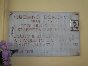 Partigiano Luciano Domenico undici Torino