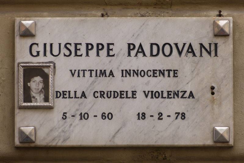 Torino, 18 febbraio 1978: Giuseppe Padovani «vittima innocente della crudele violenza»