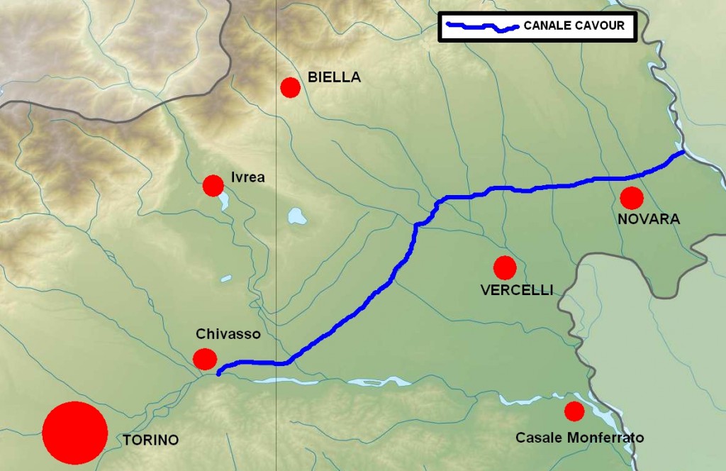 percorso del canale Cavour