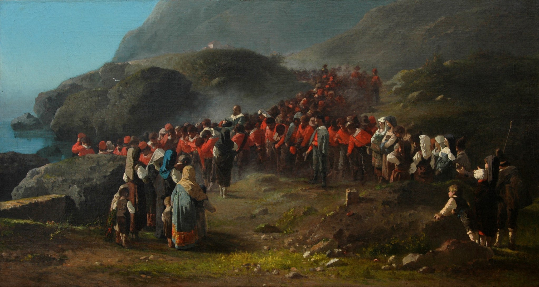 Dipinto di Cammarano, Trasporto di Garibaldi ferito sull' Aspromonte,