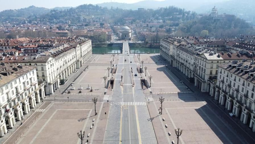 Piazza Vittorio Veneto vista dall'alto