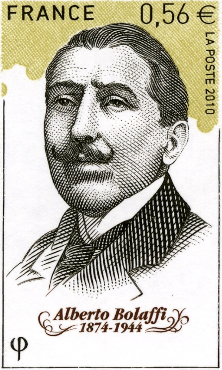 ALberto Bolaffi stampato su un francobollo francese