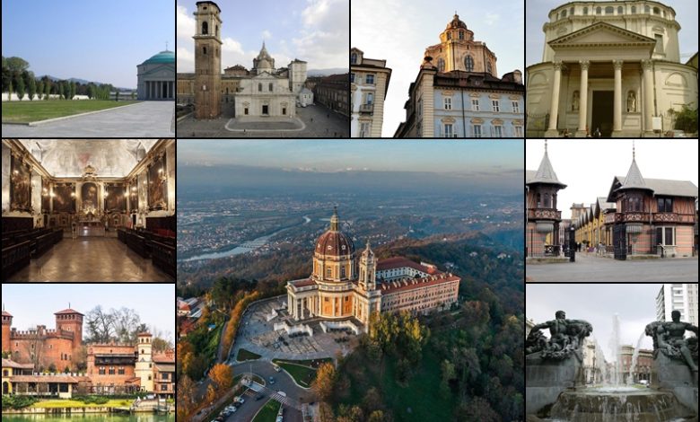 collage dei luoghi da visitare gratis a Torino