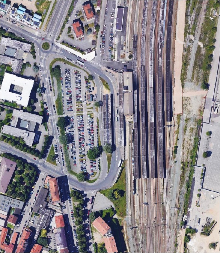Stazione Lingotto vista dal satellite