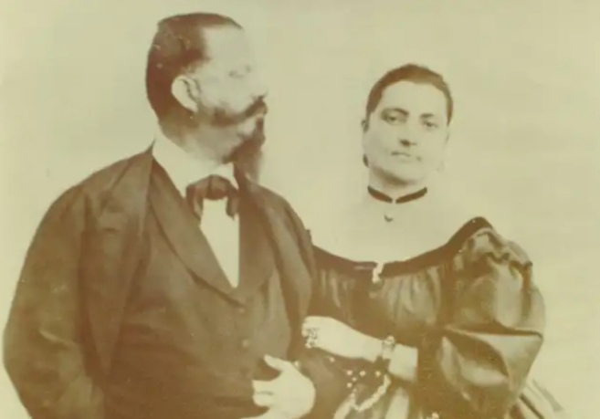 Foto di Vittorio Emanuele II e Rosa Vercellana