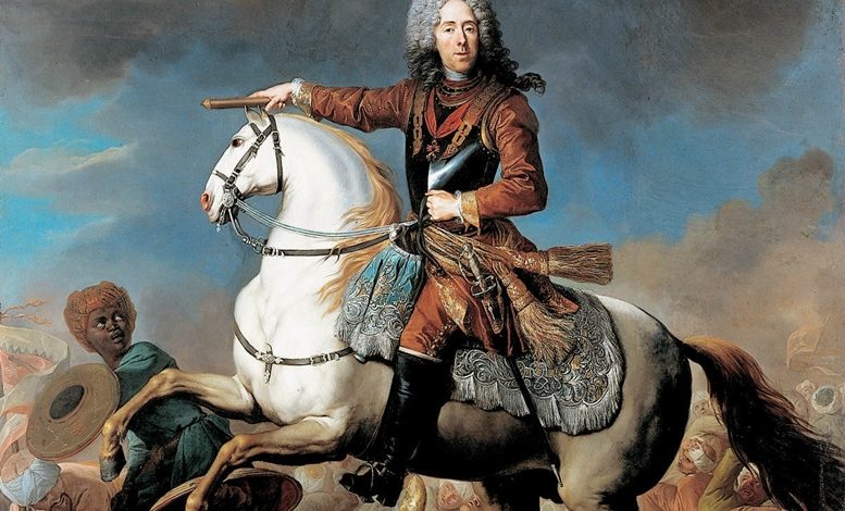 Eugenio di Savoia a Cavallo sopra i nemici morti