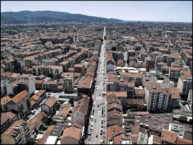 Barriera di Milano di Torino vista dall'alto