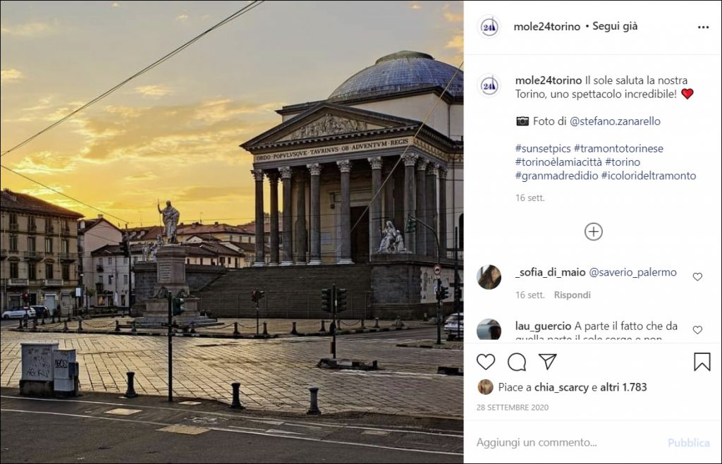 Gran Madre Torino su instagram