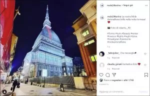 Mole Antonelliana di notte su Instagram si mole24torino
