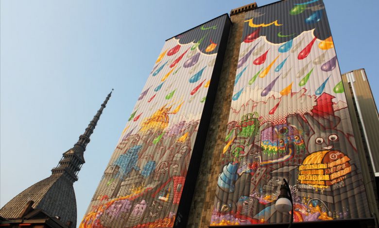 Una mappa dei murales di Torino che valorizza la street art