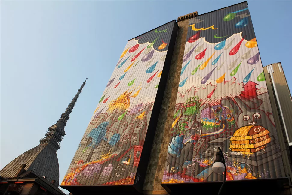 Una mappa dei murales di Torino che valorizza la street art