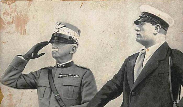 Re Vittorio Emanuele III e Benito Mussolini