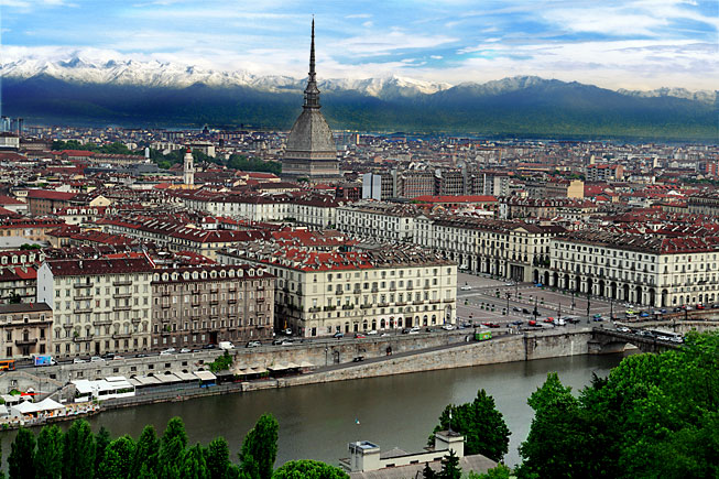 centro di Torino visto dall'alto