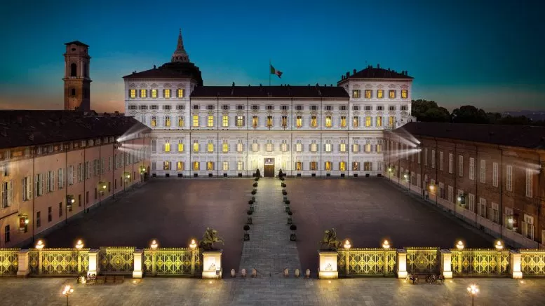 Palazzo Reale a Torino al tramonto