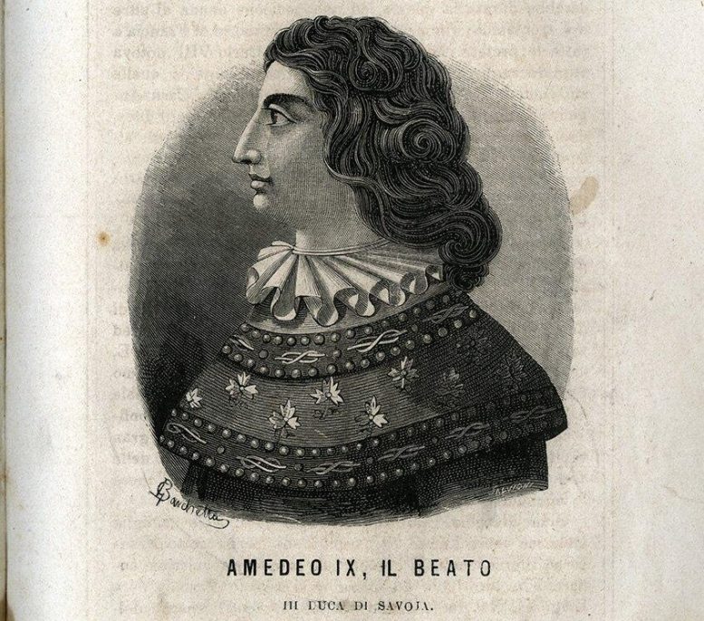 Ritratto frontale di Beato Amedeo IX