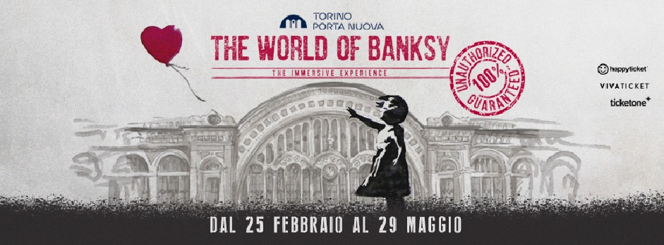 eventi weekend torino: Mostra di Banksy nella stazione di Torino Porta Nuova