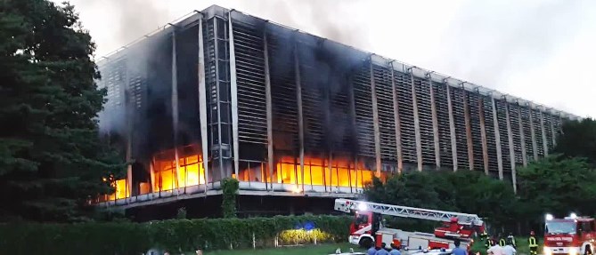 incendio Palazzo del lavoro