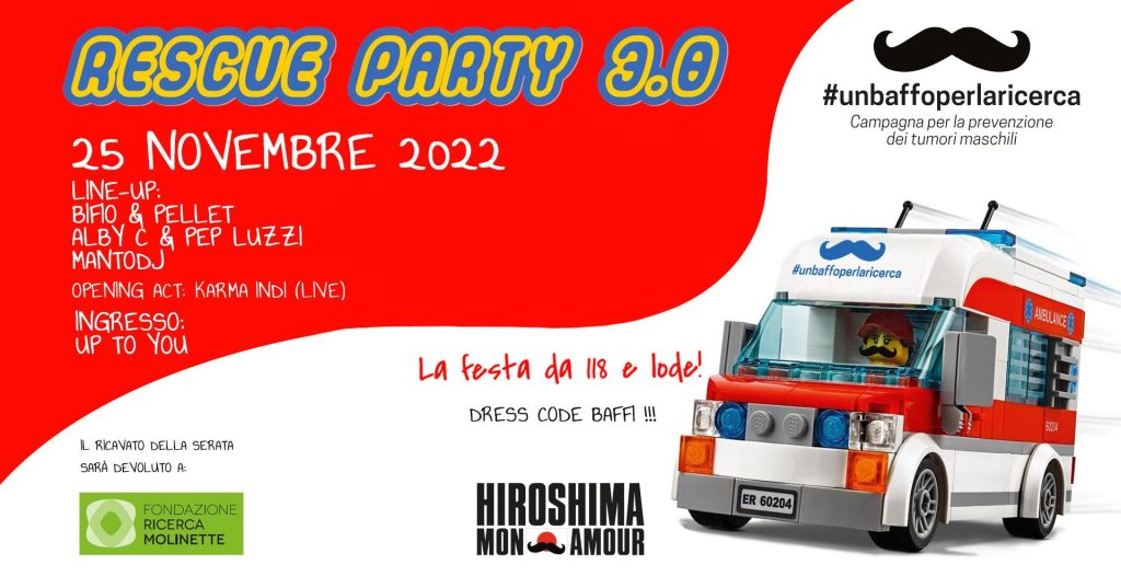 eventi torino: Rescue Party 3.0 all'Hiroshima Mon Amour