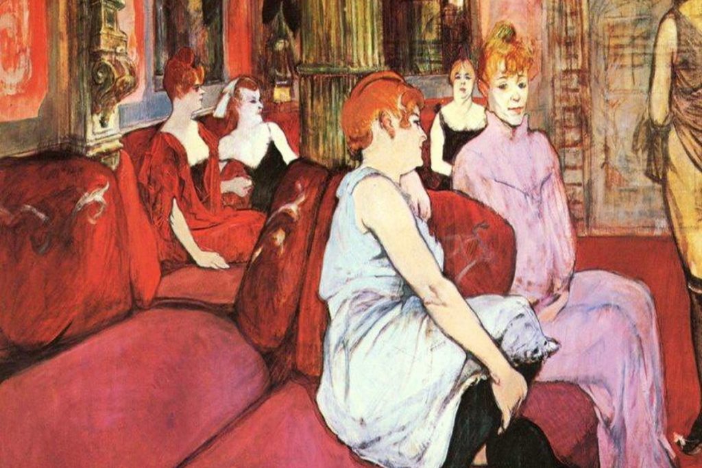 dipinto donne sedute su divano