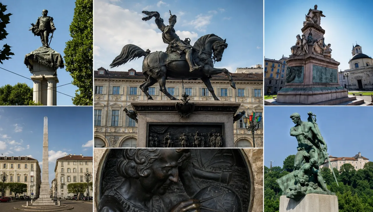 Statue e monumenti commemorativi di Torino tra sculture storiche, monumenti equestri, obelischi e opere dedicate alla memoria cittadina